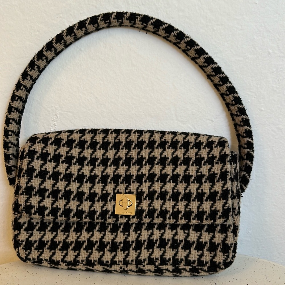 Anine Bing Houndstooth Shoulder Nico Bag